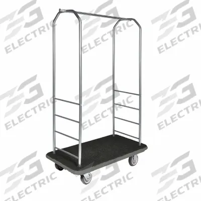 CSL Bellman Cart: 1 in Frame Dia, 43 in Overall Lg, 23 in Overall Dp, 72 1/2 in Overall Ht - Easy-Mover Bellman Carts