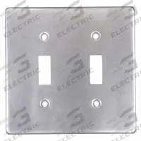 HUBBELL KILLARK Weatherproof Cover: Copper-Free Aluminum, FD/FS, Toggle Switches, 2 Gangs, 3R, Gray (MPN 2FT). Key specifications — Brand: HUBBELL KILLARK; Color: Gray; Compatible with Product Type: Toggle Switches; Compatible with Series: FS; Mounting Orientation: Vertical.
