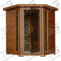 HEATWAVE Infrared Sauna: Corner, Cedar Wood, 4 Max Occupancy, 10 Heaters, 59 in Overall Lg, Carbon (MPN BSA1320). Key specifications — attr994863: Chromotherapy Lighting System.