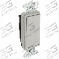 HUBBELL Wall Switch: Rocker Switch, Single Pole, Maintained, Gray, 120/277V AC, 15 A (MPN DS115GY). Key specifications — Illuminated: No; Voltage Rating: 120/277V AC.