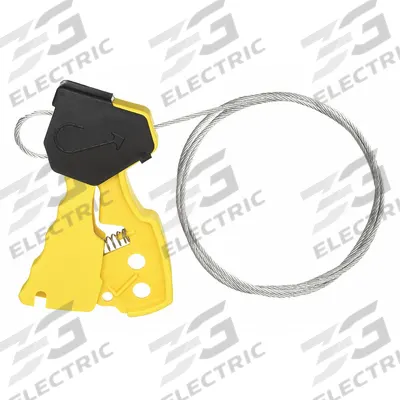 BRADY Cable Lockout: Squeeze Handle, Includes Cable, Steel, 6 ft Cable Lg, Yellow - Squeeze-Handle Cable Lockouts