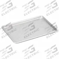 CHICAGO METALLIC Sheet Pan: Sheet Pan Pan, One Half Sheet Pan Size, Aluminum, Glazed, Solid, Silver (MPN 40955). Key specifications — Bead Closure: Open Bead; Coating: Glazed; Pan Style: Sheet Pan; Perforation: Solid; Brand: CHICAGO METALLIC; Color: Silver; Material: Aluminum; NSF Certified: No.