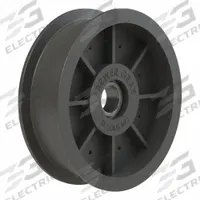 BREWER MACHINE & GEAR Flat Belt Idler Pulley: 43/64 in Bore, 3.5 in OD, Nylon, Ball Bearing (MPN BF3502). Key specifications — Bearing Type: Ball; Brand: BREWER MACHINE & GEAR.