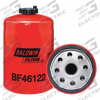 BALDWIN FILTERS Fluid Filter: Spin-On, 4 7/16 in Outside Dia, 1"-14 Thread Size, Cellulose - Spin-On Fuel Filters