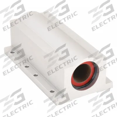 PBC LINEAR Mounted Linear Bearing: Twin, Self-Aligning, 1/2 in Inside Dia, Frelon Gold - Twin Closed Self-Aligning Pillow Block Linear Plain Bearings