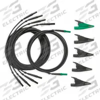 FLUKE Test Lead Set: CAT III 1000V/CAT IV 600V, TLS430. Key specifications — Brand: FLUKE; Manufacturer Part Number: TLS430; CAT Safety Rating: CAT III 1000V; Compatible Manufacturer Part Number: Fluke 437-II; Compatible Series: Fluke 430 Series; Product Type: Test Leads and Alligator Clips; Includes: (5) Alligator Clips (4 Black, 1 Green); Compatible Grainger Part Number: 52KA91.