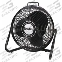 AIR KING Freestanding Fan: 12 in Blade Dia, Non-Oscillating, 3 Speeds, 16 1/2 in Ht, 15 1/2 in Wd (MPN 9212). Key specifications — Brand: AIR KING; Number of Speeds: 3; Product Type: Cooling Fan; Blade Material: Steel; Voltage: 120 V; Application: Industrial; Phase: Single.