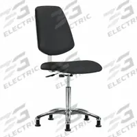Cleanroom Task Chair: Vinyl, Armless, Ht Range 21 1/2 in to 29 in, 18 1/2 in Seat Wd, 17 in Seat Dp (MPN BR-CLR-VMBCH-MB-CR-NF-RG-8540). Key specifications