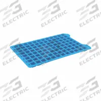 MTC BIO Sealing Mat: Square, 96 Wells, Blue, Silicone, 8.5 mm Well Opening Size, Not Vented (MPN SLT-SQ-96-PTFE). Key specifications — attr1383125: MTC BIO; attr1383132: Pre-Slit; attr1383140: Square; attr1383126: Blue; attr1383129: Corrosion-Resistant.