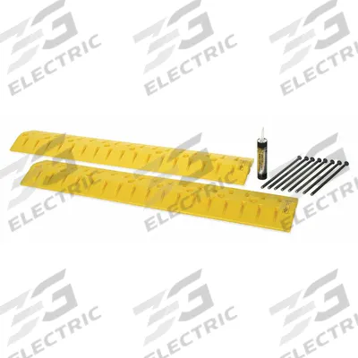 APPROVED VENDOR Cable Protector: 2 Channels, 3/4 in Max Cable Dia, 108 in Lg, 10 in Wd - Lightweight Drop-Over Cable Ramps