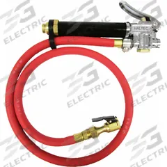 HALTEC Tire Inflator Gauge: Single-Tire Inflator Gauges, In-Line, 2 psi Pressure Increments, OSHA (MPN I-405-3M). Key specifications — Material: Aluminum; Thread Size: 1/4 in; Brand: HALTEC.