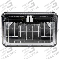 MAXXIMA Headlight: Headlight, LED, Heated, High Beam, Surface Mount, Electrical Connection Included (MPN MHLE-4X6HI-MH). Key specifications — Heated: Heated; Lighting Technology: LED; Beam Type: High Beam; Electrical Connection: H4 2-Pin Connector; Mount Type: Bracket; Brand: MAXXIMA; Mount Style: Surface.