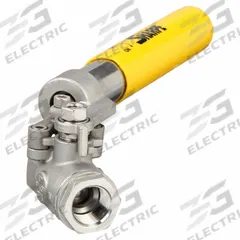 SHARPE Manual Two-Way Ball Valve: 1/2 in, 316 Stainless Steel, Straight Valve Body, FNPT x FNPT (MPN 4351012320). Key specifications — Seat Material: Polymer; Brand: SHARPE; Handle: Locking Lever.