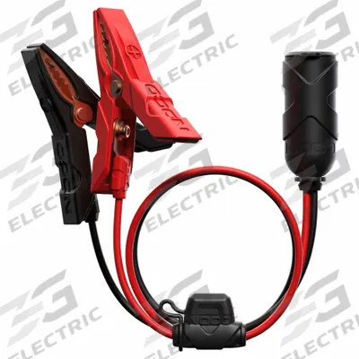 NOCO Power Adapter: Plug Adapter, 3 Connections, 18 1/2 in Cord Lg, Black/Red - 12V Auxiliary Plug Adapters