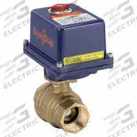 DYNAQUIP CONTROLS Electrically Actuated Two-Way Ball Valve: 1 1/2 in, Brass, 120V AC, FNPT x FNPT (MPN 189027B.1). Key specifications — Included Mounting: ISO 5211 Actuator Mounting Pad; Brand: DYNAQUIP CONTROLS; Stem Material: Nickel-Plated Brass; Actuator Features: Position Indicator.