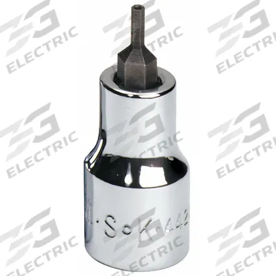 SK PROFESSIONAL TOOLS Socket Bit: 3/8 in Drive Size, Security Hex Tip, 3/32 in Tip Size - Security Hex Bit Sockets
