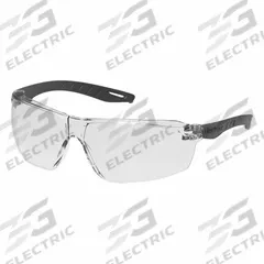 HEXARMOR Safety Glasses: Clear Lens, Frameless, Anti-Fog, Dielectric, Gray Frame, VuFlex(TM) Series (MPN 13-14001-16). Key specifications — attr1157028: HEXARMOR; attr1157038: Gray; attr1157048: Clear.