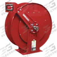 Spring Return Hose Reel: 50 ft (3/4 in I.D.), 500 psi Max Op Pressure, Nickel Plated Steel, Red (MPN 83000 OLP). Key specifications — Reel Color: Red; Hose Capacity: 50 ft (3/4 in I.D.); Overall Dimensions: 24 in L x 10-1/2 in W x 25-3/8 in H; Swivel Material: Nickel Plated Steel; Brand: REELCRAFT.