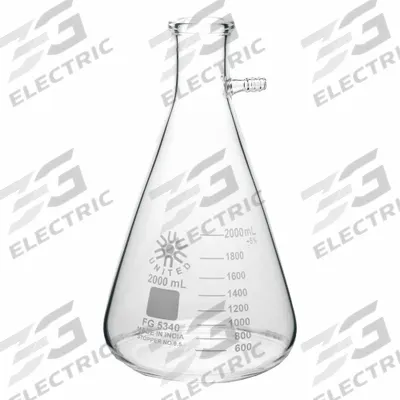 APPROVED VENDOR Filtering Flask: 2 L, Colorless, Conical - Glass Filtering Flasks