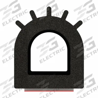 FAIRCHILD Seal: D-Shaped, Self-Adhesive Mounting, Std, EPDM, 50 ft Overall Lg - D-Section Foam Rubber Seals