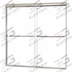 FOREMOST Tub Door: Frameless, 60 in Overall Ht, Clear Tempered Glass, 1/4 in Glass Thick, Silver (MPN CVST6060-CL-SV). Key specifications — Brand: FOREMOST; Door Frame Finish: Silver.