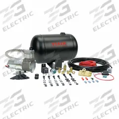 VIAIR CORPORATION Portable Air Compressor: Oil Free, 1 gal, Horizontal, 0.21 hp, 0.54 cfm @ 90 psi (MPN 10000). Key specifications — attr48686: Oil Free; attr48685: 12V DC; attr48689: 0.48 cfm @ 100 psi; attr48678: 13.0 A; attr48688: Compression Fitting; attr48671: VIAIR CORPORATION; attr124308: Standard (75 dBA or more).