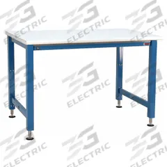 BENCHPRO Workbench: Adj Ht, Laminate, 48 in x 30 in, 1,000 lb Overall Load Capacity, Blue (MPN AEF3048). Key specifications — Brand: BENCHPRO.