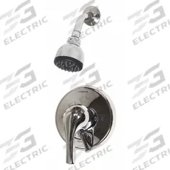 SYMMONS Shower Faucet: Origins, 2.5 gpm Fixed Showerhead Flow Rate, Plastic, Polished Chrome Finish (MPN S-9601-XPLR). Key specifications — Showerhead Material: Plastic; Series: Origins.