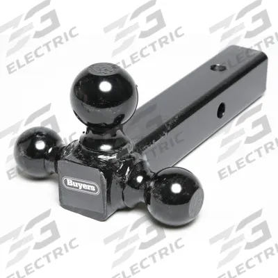 BUYERS PRODUCTS Tri Ball Mount: 2 in Compatible Ball Shank Dia, 1 7/8 in Ball Dia, Steel - Ball Mounts with Hitch Ball
