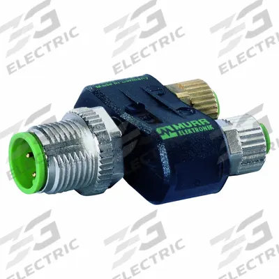 MURRELEKTRONIK T-Coupler: M12 Male Straight, 5 Pole to (2) M12 Female Straight - M12 to M12 T-Couplers