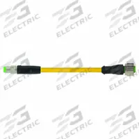 MURRELEKTRONIK Cordset: M8 Male Straight X M12 Female Right Angle, PUR, Yellow, 10 m Cable Lg (MPN 7000-88261-0301000). Key specifications — Cable Jacket Color: Yellow; IP Rating: IP65; Wire Size: 24 AWG; Brand: MURRELEKTRONIK.