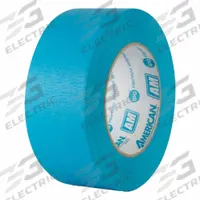 AMERICAN Masking Tape: AM, Blue, 1 7/16 in Roll Wd, 60 yd Overall Roll Lg, 6.6 mil Thick, Rubber (MPN AM3655). Key specifications — Series: AM; Brand: AMERICAN; Backing Material: Crepe Paper; For Location: Indoor/Outdoor; For Surface Type: Polyethylene (PE); Manufacturer Part Number: AM3655.