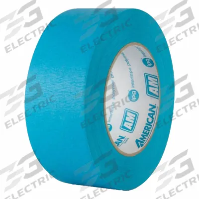AMERICAN Masking Tape: AM, Blue, 1 7/16 in Roll Wd, 60 yd Overall Roll Lg, 6.6 mil Thick - High-Performance Masking Tape