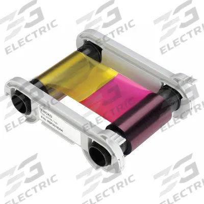 ID Card Printer Ribbon: Full Color, 200 Prints per Roll, 3 in Overall Ht - Ribbons for ID Card Printers