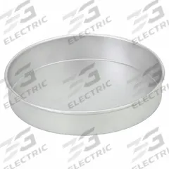 CHICAGO METALLIC Round Cake Pan: Round Cake Pan Pan, Aluminized Steel, Uncoated, 9 in Overall Dia (MPN 49152). Key specifications — Bead Closure: Closed Bead; Coating: Uncoated; Pan Style: Round Cake Pan; Perforation: Solid; Brand: CHICAGO METALLIC; Color: Silver; Material: Aluminized Steel; NSF Certified: No.