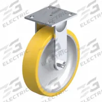 APPROVED VENDOR Plate Caster: Rigid, No Brake, Polyurethane, 8 in Wheel Dia, 2 in Wheel Wd, Slot (MPN P21R-UA080KP-14). Key specifications — Wheel Bearing Type: Ball; Brand: APPROVED VENDOR; Caster Type: Rigid.
