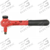 WIHA Hand Ratchet: Pear, Reversible, 5 1/2 in Overall Lg, 1.5° Min Arc Swing, 1/4 in Drive Size (MPN 12851). Key specifications — attr1205598: Reversible; attr1205605: Quick-Release Included; attr1205607: Pear; attr1205624: WIHA.