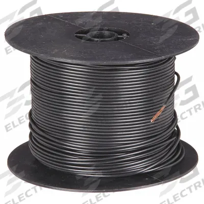 GROTE Primary Automotive Wire: GPT, 25 ft, 1 Conductor, 8 AWG, Black - PVC-Insulated General Purpose Primary Wires