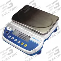 ADAM EQUIPMENT Industrial Bench Scale: 7 1/8 in x 9 5/8 in, 65 lb Wt Capacity - Imperial (MPN LBX30). Key specifications — attr1341383: USB; attr1341384: 5 g/0.01 lb; attr1341400: ADAM EQUIPMENT; attr1383935: Stainless Steel.