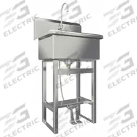 SANI-LAV Scrub Sink: 45 1/2 in Overall Ht, 22 in Bowl Lg, 10 1/2 in Bowl Dp, 0.5 gpm Flow Rate (MPN 531FS-0.5). Key specifications — Includes Side Splash: Side Splash Not Included; Brand: SANI-LAV.