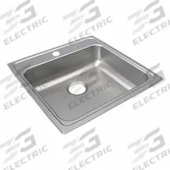 JUST MANUFACTURING Bowl Drop-In Sink: 22 in Overall Lg, 22 in Overall Wd, 6 in Bowl Dp, 1 Bowls (MPN SLADA2222A602-J). Key specifications — Brand: JUST MANUFACTURING; Color Family: Silver/Gray.