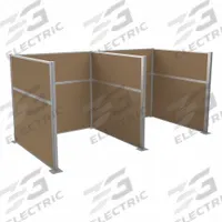 VERSARE Cubicle Kit: 72 in Overall Ht, 72 in Overall Wd, 5 Panels, Latte, Fabric (MPN HPKW-66-S-BRN). Key specifications — Panel Color: Latte; Brand: VERSARE; Panel Material: Fabric.