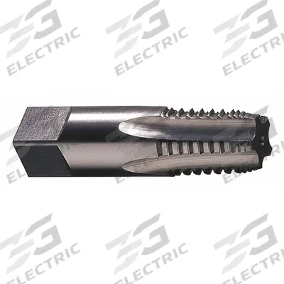 CLE-LINE Pipe and Conduit Thread Tap: 1/4"-18 NPT, 5 Flute, Semi-Bottoming Chamfer - Interrupted-Thread Pipe Taps