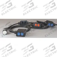 KH INDUSTRIES Power Stringer: 60 ft Lg, 4 Outlet Boxes, 8 Outlets, 12/4, L14-20P Plug, 125/250V AC (MPN PS6DD4-520-B12M-L1420D). Key specifications — Power Indicator: No; NEMA Plug Configuration: L14-20P; Temperature Rating: -40° to 194°F; Brand: KH INDUSTRIES.