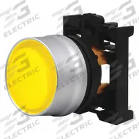 EATON Extended Push Button: 22 mm Mounting Size, Non-Metallic, Momentary (MPN M22-DGLH-Y). Key specifications — Brand: EATON; Action: Momentary; Series: M22; Push Button Material Type: Non-Metallic.
