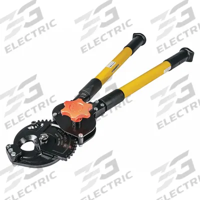 KLEIN TOOLS Ratchet Cable Cutter: Plastic Handle, Shear - Ratcheting Electrical & Data Cable Cutters