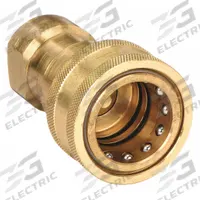 PARKER Hydraulic Quick Connect Hose Coupling: 1 in Coupling Size, Brass, 189 lpm Max. Flow Rate (MPN BH8-60). Key specifications — Thread Size: 1"-11-1/2; Brand: PARKER; Seal Material: Nitrile.
