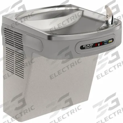 ELKAY Drinking Fountain: On-Wall, 19 13/16 in Ht, Sensor, 8 gph @ 50°F, Gray - On-Wall Single Drinking Fountains