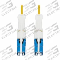 EATON TRIPP LITE Fiber Cable: Single Mode, 32.8 ft Lg, CS / UPC Male End 1, CS / UPC Male End 2 (MPN N381C-10M). Key specifications — Fire Rating: Riser; Jacket Material: LSZH; Number of Fibers: Duplex; Fiber Type: OS2; Brand: EATON TRIPP LITE; End 1 Connection Gender: Male; End 1 Contact Type Finish: UPC; End 2 Connection Gender: Male.