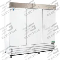 AMERICAN BIOTECH SUPPLY Lab Refrigerator: 72 cu ft, Upright, 1°C to 10°C, 34 in Overall Dp, 3 Doors (MPN ABT-HC-SLS-72). Key specifications — Door Opening Style: Right; Color: White; Alarm Type: Temperature; Manufacturer Part Number: ABT-HC-SLS-72; Brand: AMERICAN BIOTECH SUPPLY; Product Type: Lab Refrigerator; Door Type: Swing Solid; Refrigerant Type: R-290.